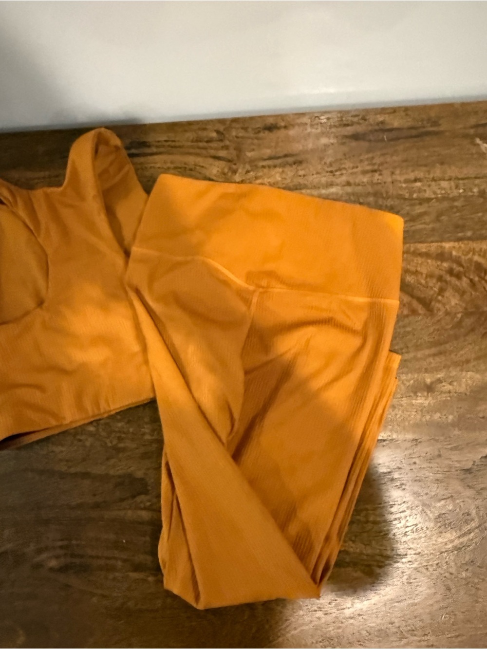 Girlfriend Collective High-Waist Yellow Active Set Leggings and Top - Picture 7 of 9